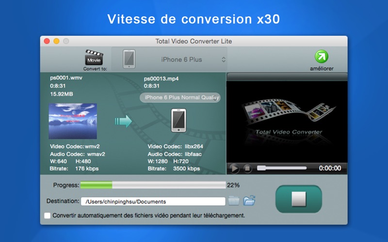 Screenshot #1 pour Total Video Converter Lite