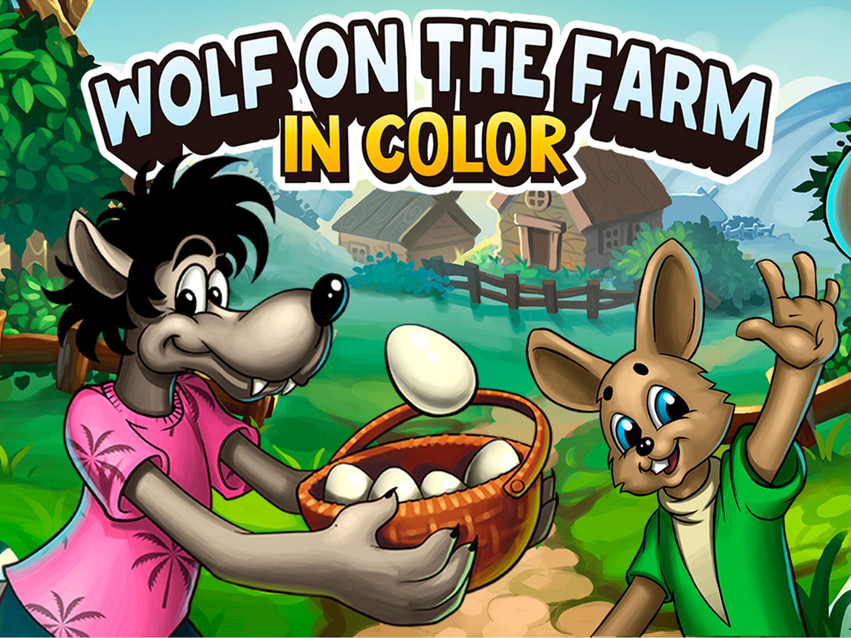 Wolf on the Farm in color