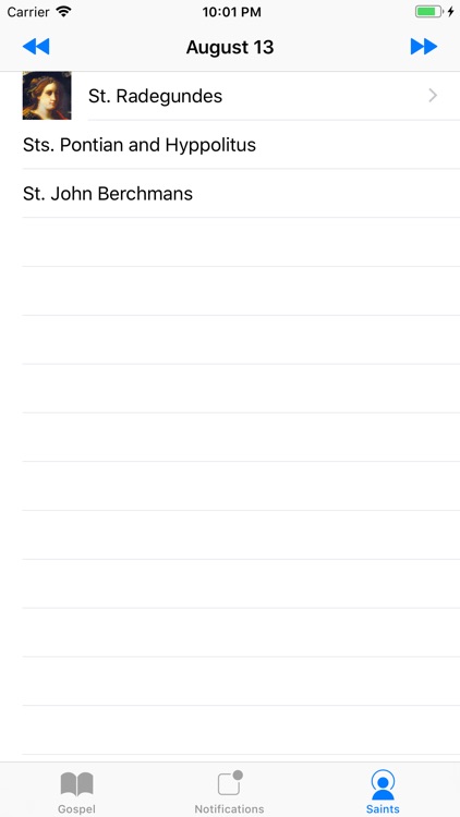Daily Gospel and Saints