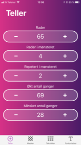 Strikkehjelpen screenshot