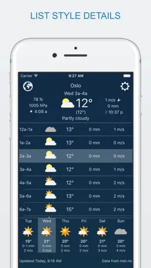 Скриншот Widget Weather Lite на iPhone 3