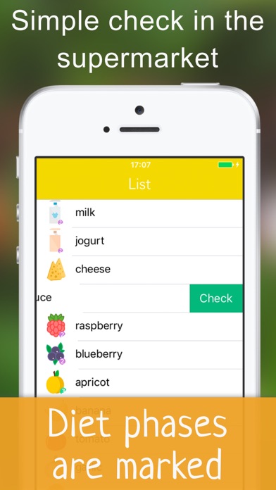 Screenshot #2 pour Adkins app Diet shopping list Food checker planner