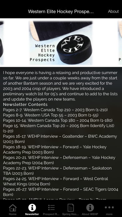 Screenshot #2 pour Western Elite Hockey Prospects