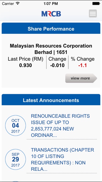 Malaysian Resources Corporatio screenshot 2