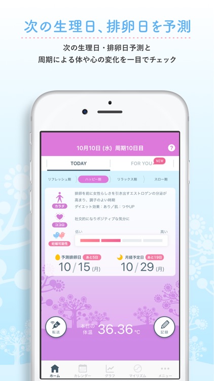 カラダのキモチ:生理/排卵日予測・基礎体温計・妊活サポート