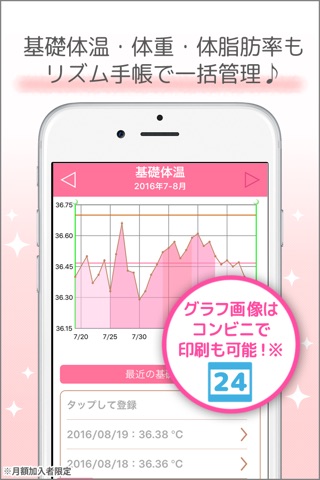 リズム手帳 ｰ生理日管理～妊活まで screenshot 3