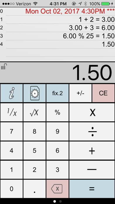 Paper Calc Office - calculator with printer tape Screenshot 1