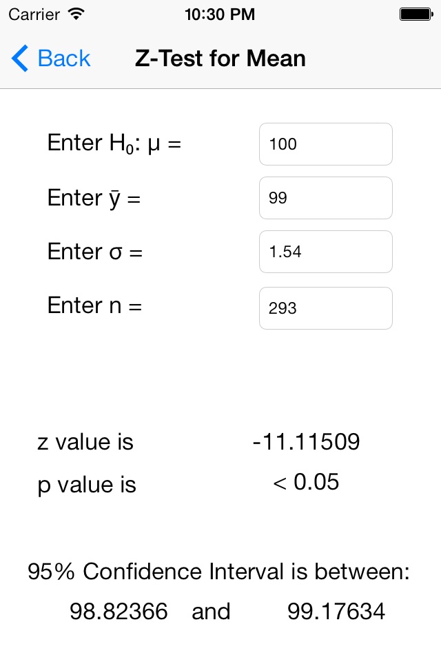 Simple Stat - Calculator for Statistics Students screenshot 2