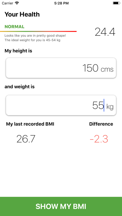BMI Calculator - Know Your BMI screenshot 2