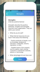 Business S.W.O.T. Analysis screenshot
