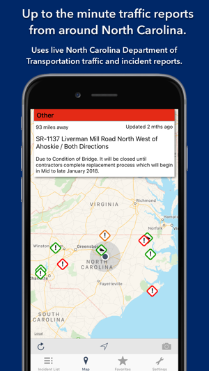 North Carolina Roads Traffic