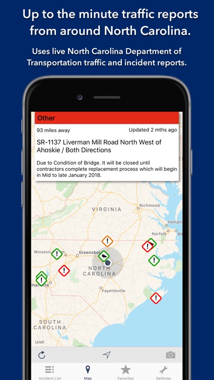North Carolina Roads Traffic screenshot-0