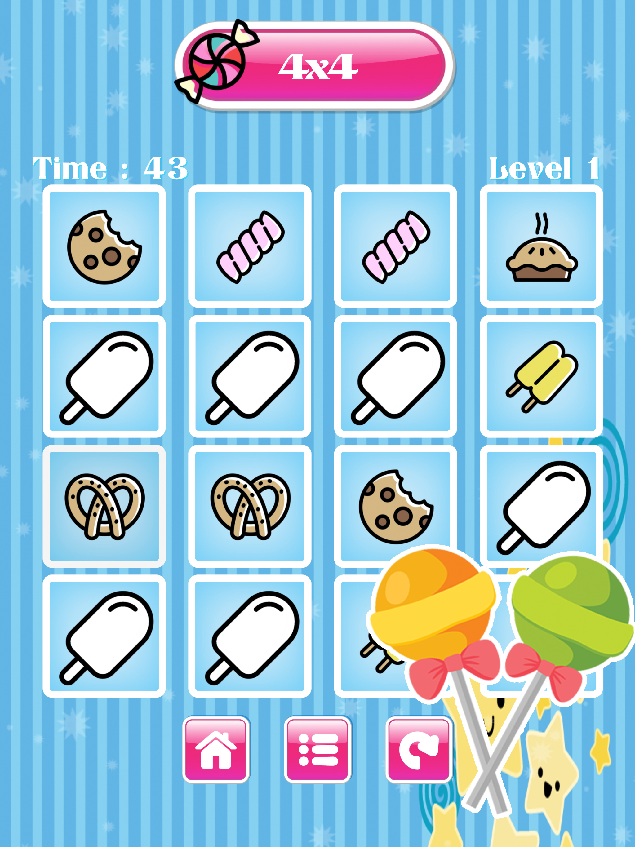 Candy & Jelly Sweet Find The Pairs Fun