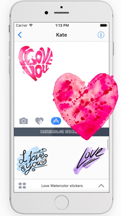 Love Watercolor stickers