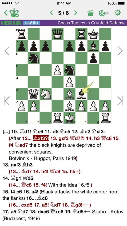 #2. Chess Tactics. Grunfeld Def. (iOS) Podle: Chess King