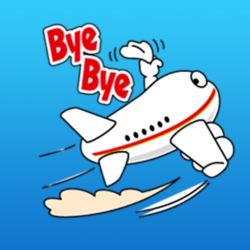 Happy Airplane Emoji Sticker icon