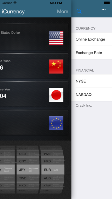 iCurrency-Exchange Rate Screenshot