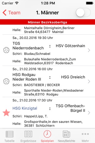 HSG Kinzigtal screenshot 2