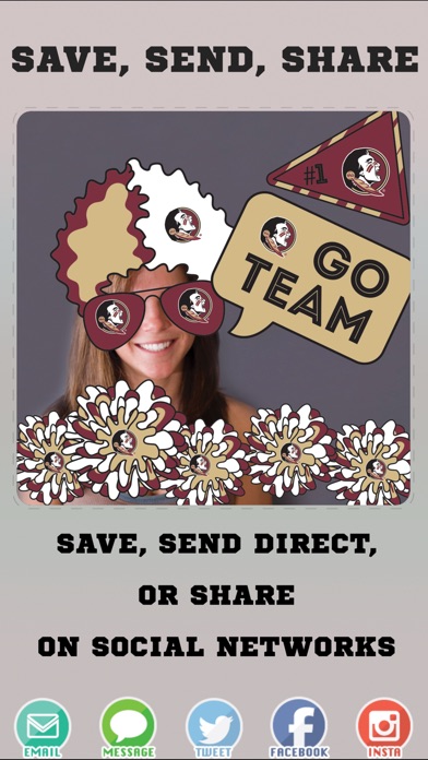 Florida State Seminoles PLUS Selfie Stickers screenshot 4