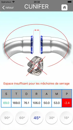 Capture d'écran de Pipefitter Mapress Calculator sur iPhone 9