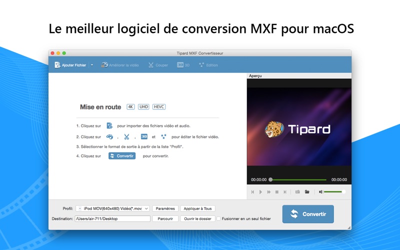 Screenshot #1 pour Tipard MXF Convertisseur–MP4