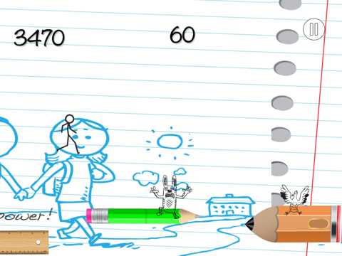 Stick-Man Runner - Doodle Monster Sketch Survival - náhled