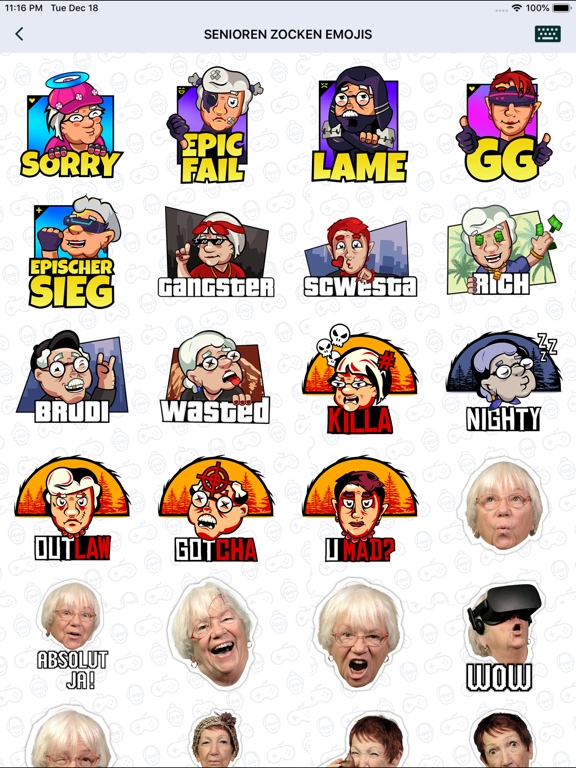 Senioren Zocken Emojis Appのおすすめ画像1