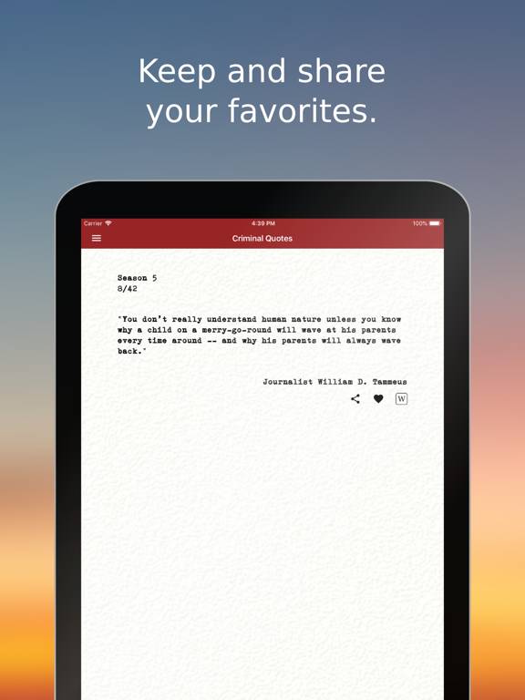 Criminal Quotes iPad screenshot 3 - Lifestyle app