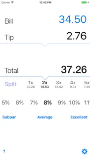 tip calculator 'tipping made easy' iphone screenshot 3