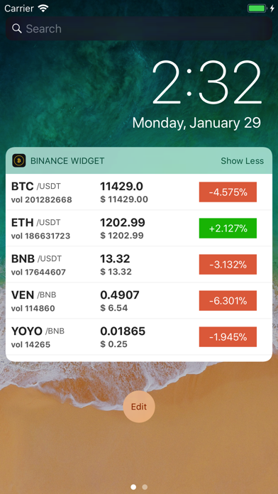 Binance widget - Bitcoin app screenshot 3