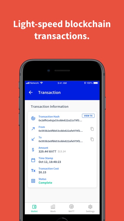 WorkChain.io Wallet: ETH ERC2 screenshot-4