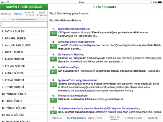 Kur'an Çözümü iPad screenshot 1 - Book app
