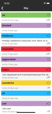 Moodtrack Social Diary: Screenshot 2 von 4