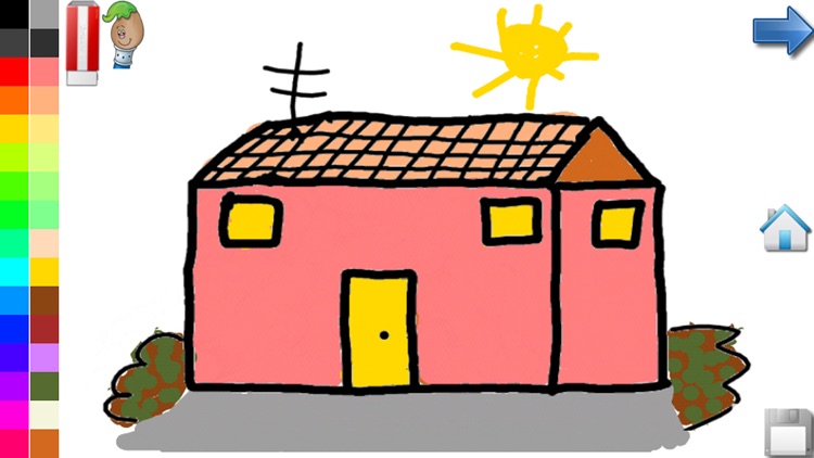 Coloring Book House and Castle