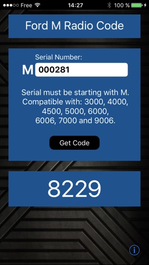 Ford M Radio Code Generator on the App Store