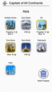 capitals of all continents iphone screenshot 3