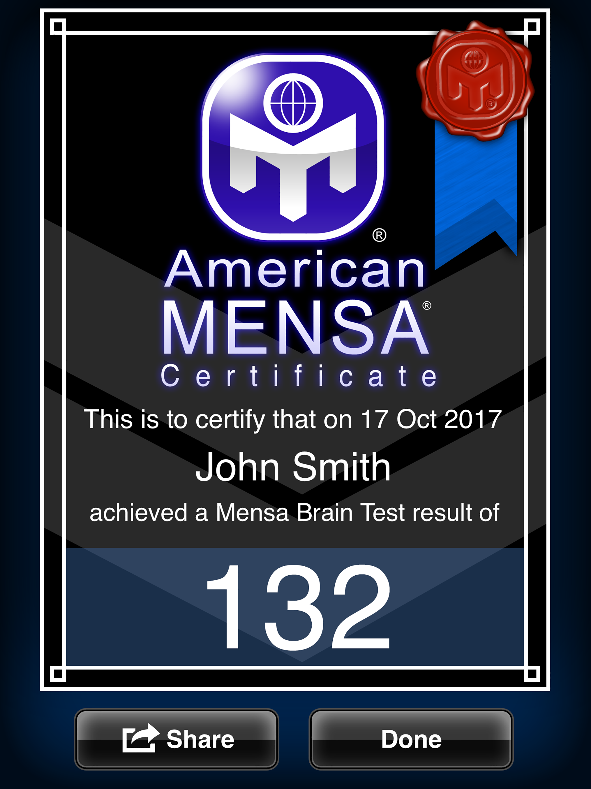 American Mensa Brain Test screenshot 10