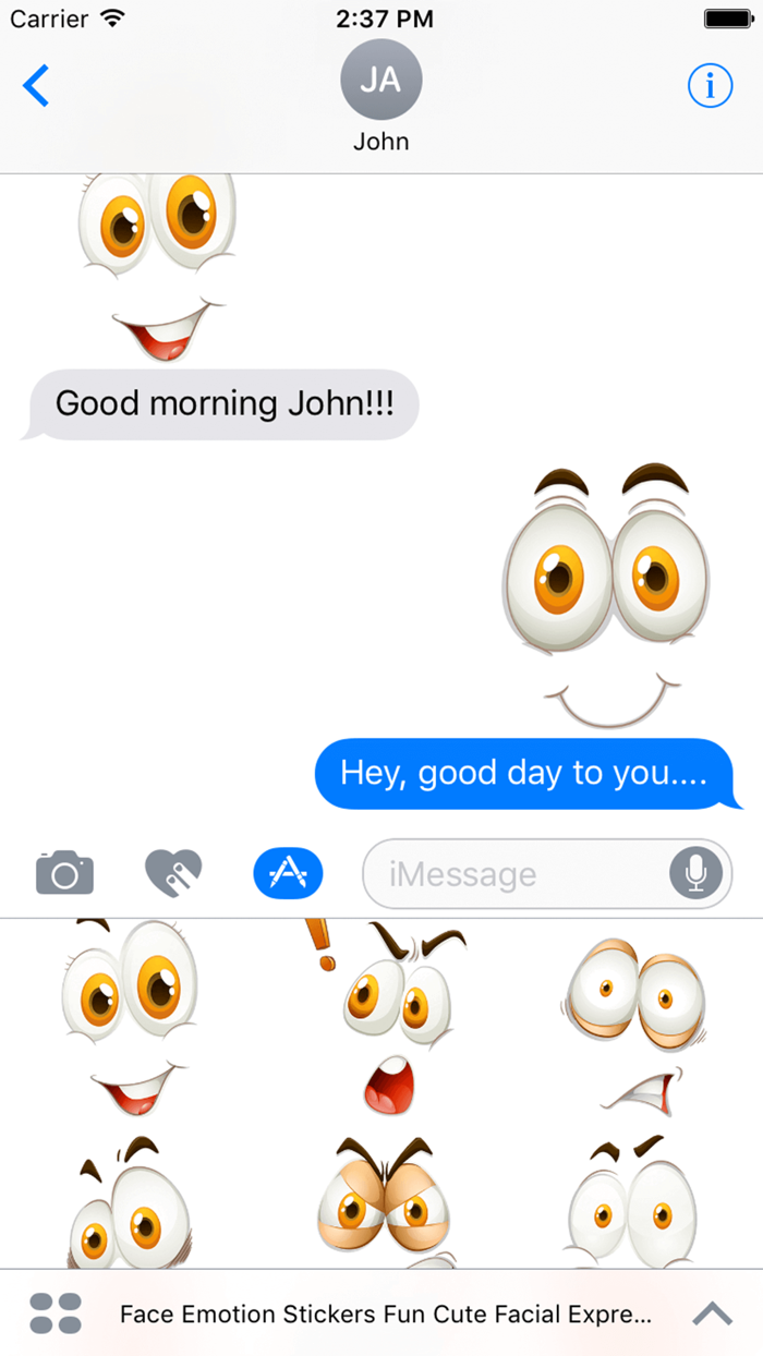 Face Emotion Stickers Fun Cute Facial Expression