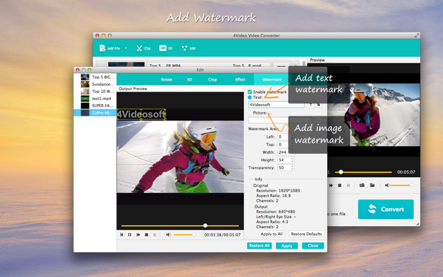 ‎4Video Video Converter Screenshot