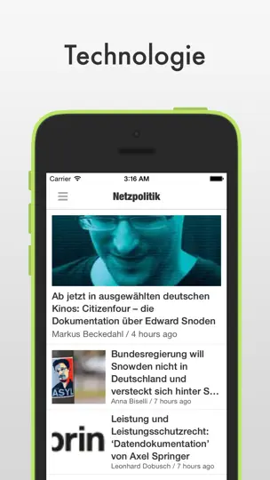 Скриншот Nachrichten Plus на iPhone 4