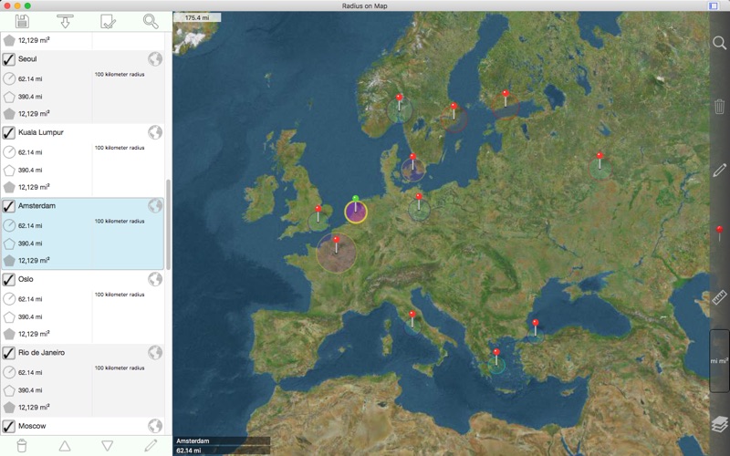 radius on map iphone screenshot 1