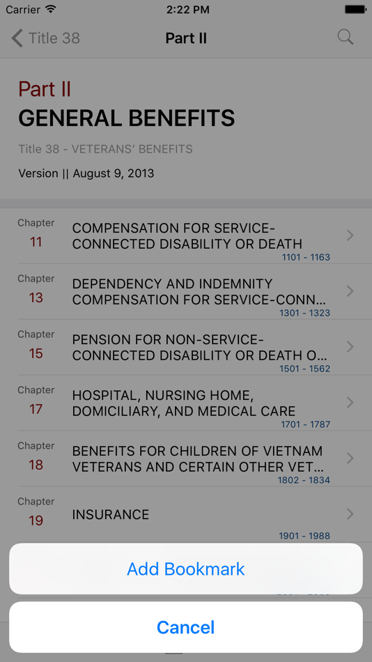 #3. 38 USC - Veterans' Benefits (LawStack Series) (iOS) 由: Tekk Innovations LLC