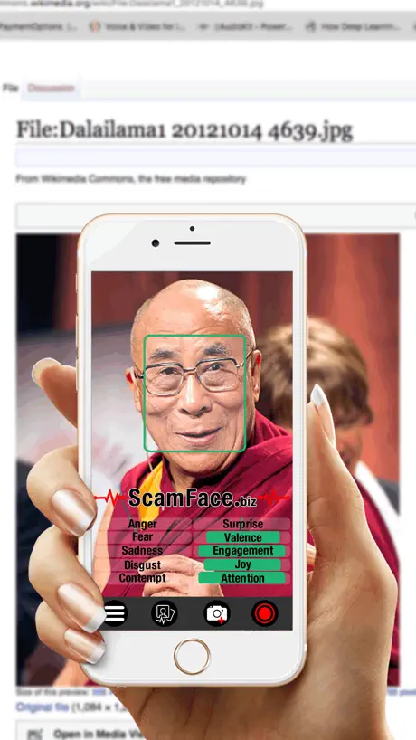 Scam face - emotion reader