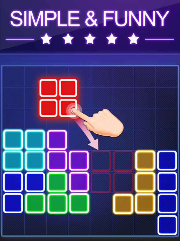 Screenshot #4 pour Block Puzzle -Glow Puzzle Game