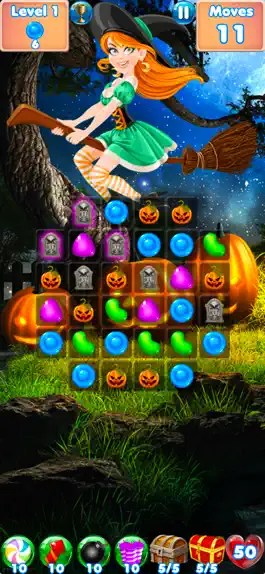 Game screenshot Candy Halloween Games Match 3 mod apk