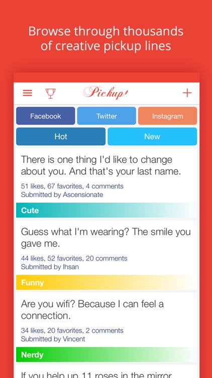 Pickup+ Pro: Social Network Based on Pickup Lines