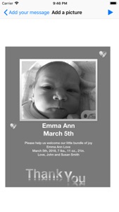 Baby Arrival Cards screenshot #4 for iPhone