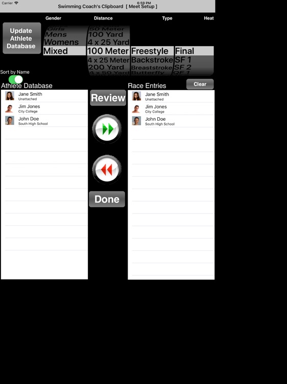 Swimming Coachs Clipboard iPad screenshot-3