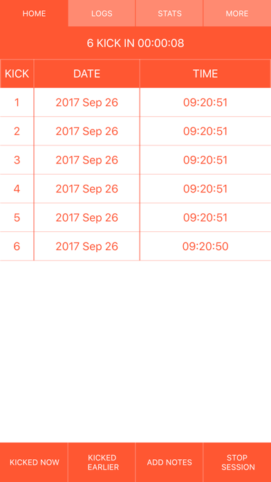 Screenshot #1 pour Kick Count App