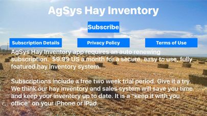 How to cancel & delete AgSys Hay Inventory from iphone & ipad 1